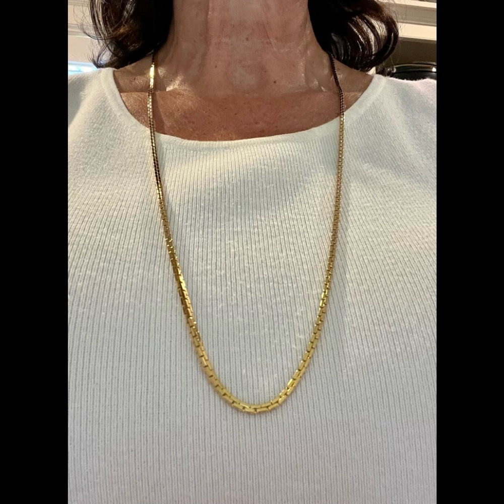 Vintage Monet Box Link Snake Chain